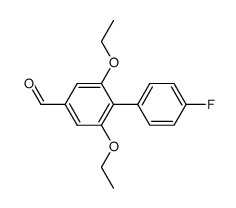 2,6-diethoxy-4'-fluorobiphenyl-4-carbaldehyde Structure