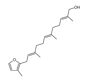 (2E,6E,10E)-2,6,10-trimethyl-12-(3-methylfuran-2-yl)-dodeca-2,6,10-trien-1-ol Structure