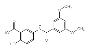 5-[(3,5-dimethoxybenzoyl)amino]-2-hydroxybenzoic acid Structure