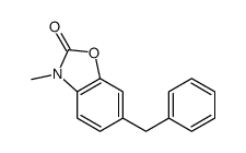 6-benzyl-3-methyl-1,3-benzoxazol-2-one结构式