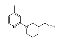 1-(4-甲基-2-吡啶基)-3-哌啶甲醇结构式
