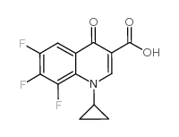 1-环丙基-6,7,8-三氟-4-氧代-1,4-二氢喹啉-3-羧酸结构式