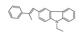 9-ethyl-3-(2-phenylprop-1-enyl)carbazole结构式