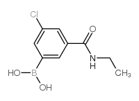 (3-氯-5-(乙基氨基甲酰基)苯基)硼酸结构式