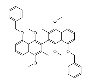 8,8'-Dibenzyloxy-1,1',4,4'-tetramethoxy-3,3'-dimethyl-2,2'-binaphthyl结构式