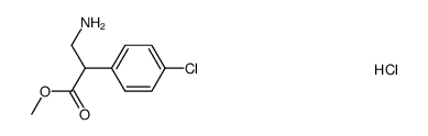 methyl 3-amino-2-(4-chlorophenyl)propanoate hydrochloride结构式