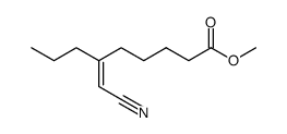 7-cyano-6-propyl-hept-6-enoic acid methyl ester Structure