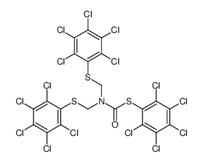 Bis-pentachlorophenylsulfanylmethyl-thiocarbamic acid S-pentachlorophenyl ester Structure