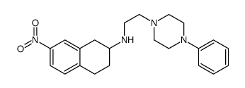 7-硝基-N-[2-(4-苯基哌嗪-1-基)乙基]-1,2,3,4-四氢萘-2-胺结构式