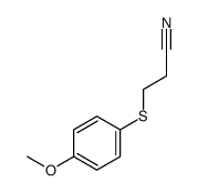 3-(4-methoxyphenyl)sulfanylpropanenitrile结构式