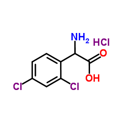 Amino(2,4-dichlorophenyl)acetic acid hydrochloride (1:1)结构式