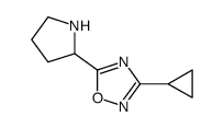3-cyclopropyl-5-pyrrolidin-2-yl-1,2,4-oxadiazole结构式