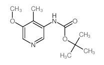 5-甲氧基-4-甲基吡啶-3-氨基甲酸叔丁酯结构式
