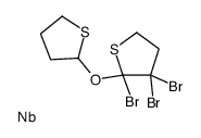 niobium,2,3,3-tribromo-2-(thiolan-2-yloxy)thiolane Structure