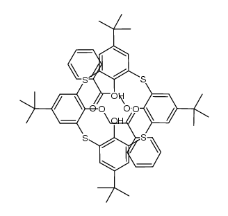 25,27-bis(benzoylmethoxy)-5,11,17,23-tetra-tert-butyl-26,28-dihydroxy-2,8,14,20-tetrathiacalix[4]arene结构式