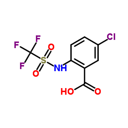 5-Chloro-2-{[(trifluoromethyl)sulfonyl]amino}benzoic acid Structure