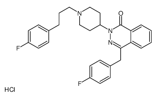 4-[(4-fluorophenyl)methyl]-2-[1-[3-(4-fluorophenyl)propyl]-4-piperidyl ]phthalazin-1-one hydrochloride Structure