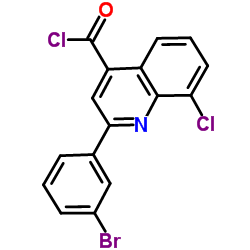 2-(3-Bromophenyl)-8-chloro-4-quinolinecarbonyl chloride结构式