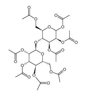 4-O-(2,3,4,6-Tetra-O-acetyl-α-D-mannopyranosyl)-D-mannopyranose Tetraacetate Structure
