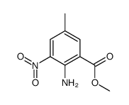 2-氨基-3-硝基-5-甲基苯甲酸甲酯结构式