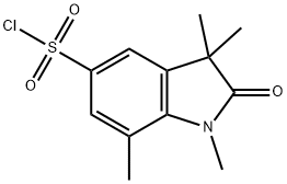1,3,3,7-四甲基-2-氧代-2,3-二氢-1H-吲哚-5-磺酰氯结构式