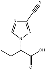 2-(3-cyano-1H-1,2,4-triazol-1-yl)butanoic acid Structure