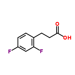 3-(2,4-二氟苯基)丙酸结构式