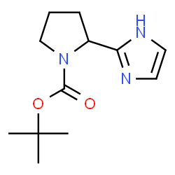2-(1H-咪唑-2-基)吡咯烷-1-羧酸叔丁酯结构式