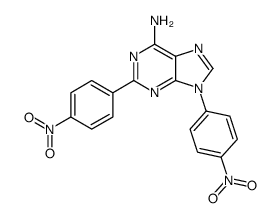2,9-bis(4-nitrophenyl)purin-6-amine结构式