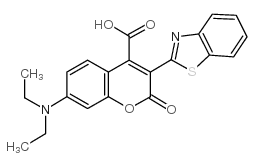 3-(2-苯并噻唑基)-7-(乙氨基)-香豆素-4-甲酸结构式