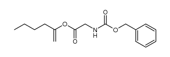 hex-1-en-2-yl 2-(((benzyloxy)carbonyl)amino)acetate结构式