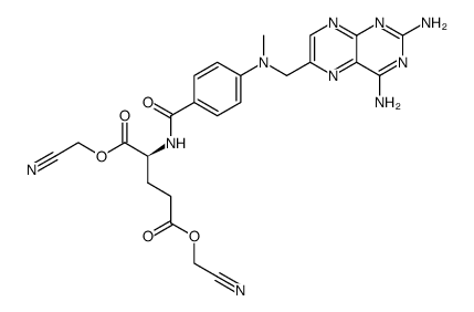 dicyanomethyl N-[4-[[(2,4-diamino-6-pteridinyl)methyl]methylamino]benzoyl]-L-glutamate Structure
