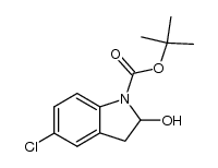 tert-butyl 5-chloro-2-hydroxyindoline-1-carboxylate结构式