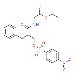 (S)-2-(2-苄基-3-(((4-硝基苯基)磺酰基)氧基)丙酰胺基)乙酸乙酯结构式