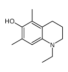 1-ethyl-5,7-dimethyl-3,4-dihydro-2H-quinolin-6-ol结构式
