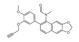 2-(4-methoxy-3-(2-propynyloxy)phenyl)-1-(N-methylformamido)-6,7-methylenedioxynaphthalene结构式