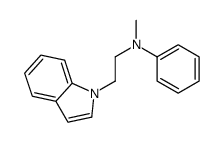 1-(N-methylanilinoethyl)indole结构式