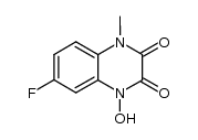 6-fluoro-4-hydroxy-1-methylquinoxaline-2,3(1H,4H)-dione结构式