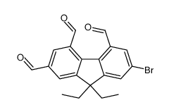 7-bromo-9,9-diethyl-9H-fluorene-2,4,5-tricarbaldehyde Structure