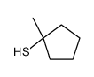 1-Methylcyclopentanethiol Structure
