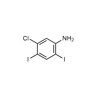 5-氯-2,4-二碘苯胺结构式
