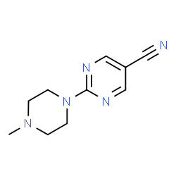 2-(4-甲基哌嗪-1-基)嘧啶-5-甲腈结构式