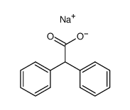 Benzeneacetic acid, a-phenyl-, sodium salt Structure