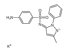 potassium,(4-aminophenyl)sulfonyl-(5-methyl-2-phenylpyrazol-3-yl)azanide Structure