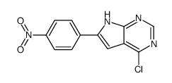 4-氯-6-(4-硝基苯基)-7h-吡咯并[2,3-d]嘧啶结构式