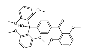 2,6-dimethoxyphenyl 4-[bis(2,6-dimethoxyphenyl)hydroxymethyl]phenyl ketone结构式
