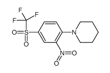 1-[2-nitro-4-(trifluoromethylsulfonyl)phenyl]piperidine结构式