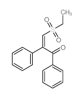 (Z)-3-ethylsulfonyl-1,2-diphenyl-prop-2-en-1-one结构式