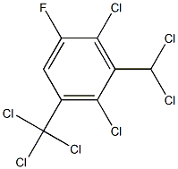 2,4-Dichloro-3-(dichloromethyl)-1-fluoro-5-(trichloromethyl)benzene Structure