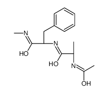 (2R)-2-[[(2R)-2-acetamidopropanoyl]amino]-N-methyl-3-phenylpropanamide Structure